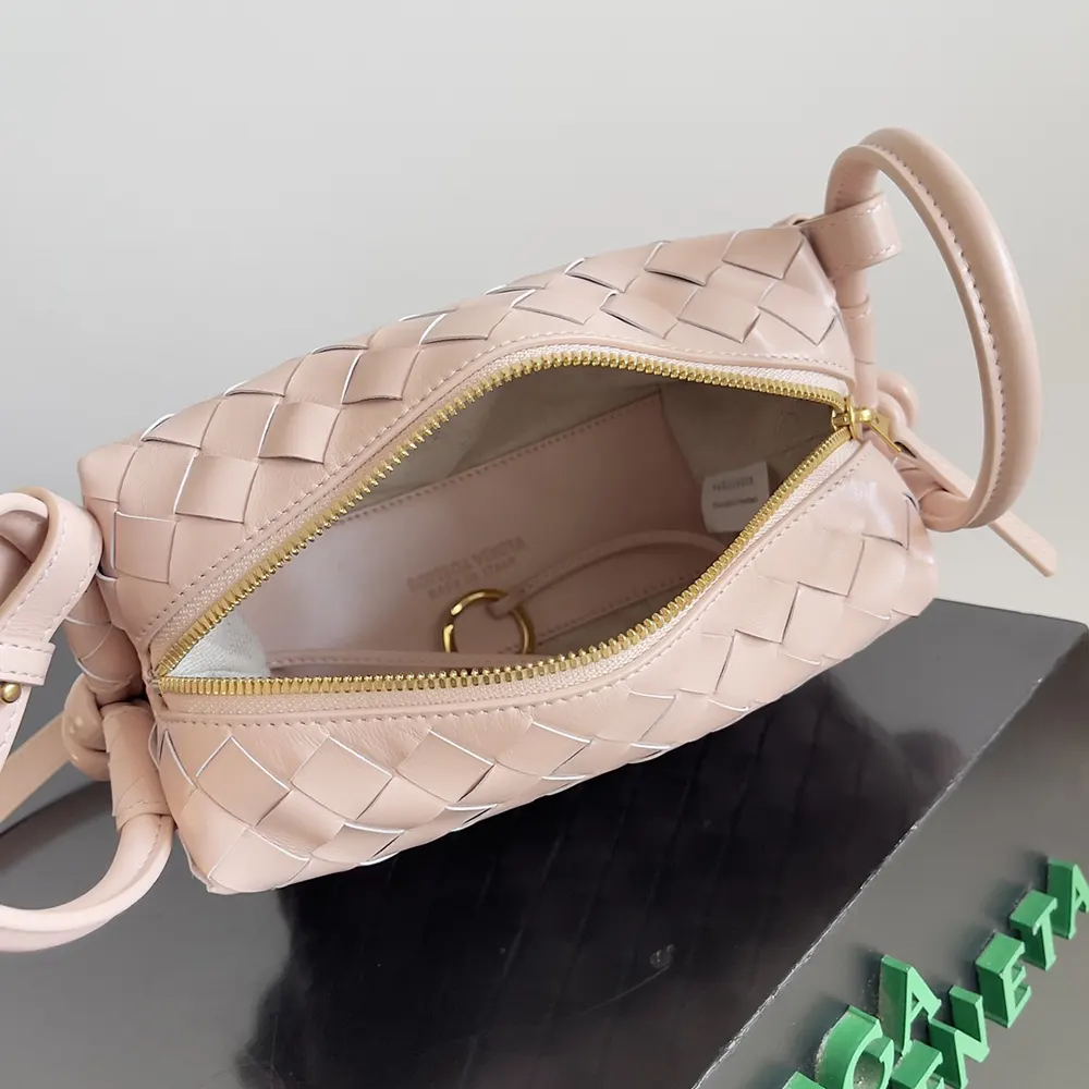 Bottega Veneta Women Top Handle Loop in Intrecciato Leather-Pink - image 6