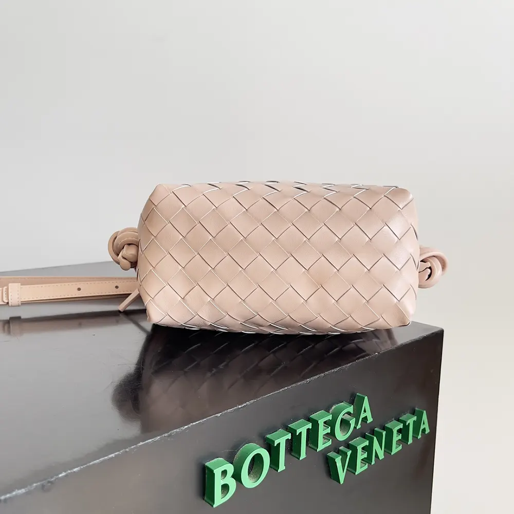 Bottega Veneta Women Top Handle Loop in Intrecciato Leather-Pink - image 5