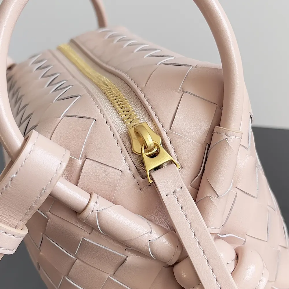 Bottega Veneta Women Top Handle Loop in Intrecciato Leather-Pink - image 8