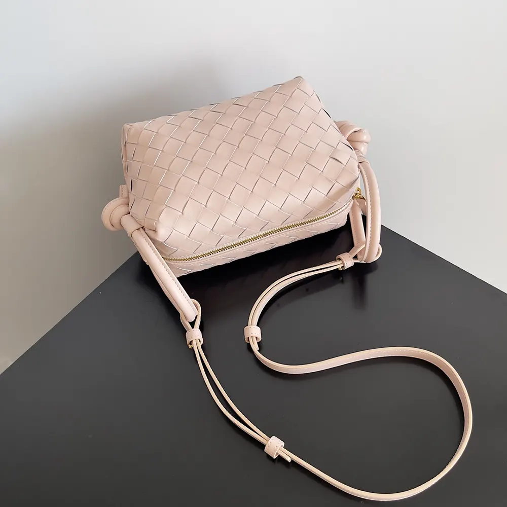 Bottega Veneta Women Top Handle Loop in Intrecciato Leather-Pink - image 4