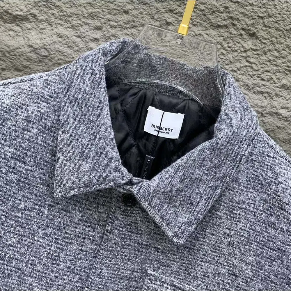 Burberry Men Overshirt Wool Blend with Coating - image 4