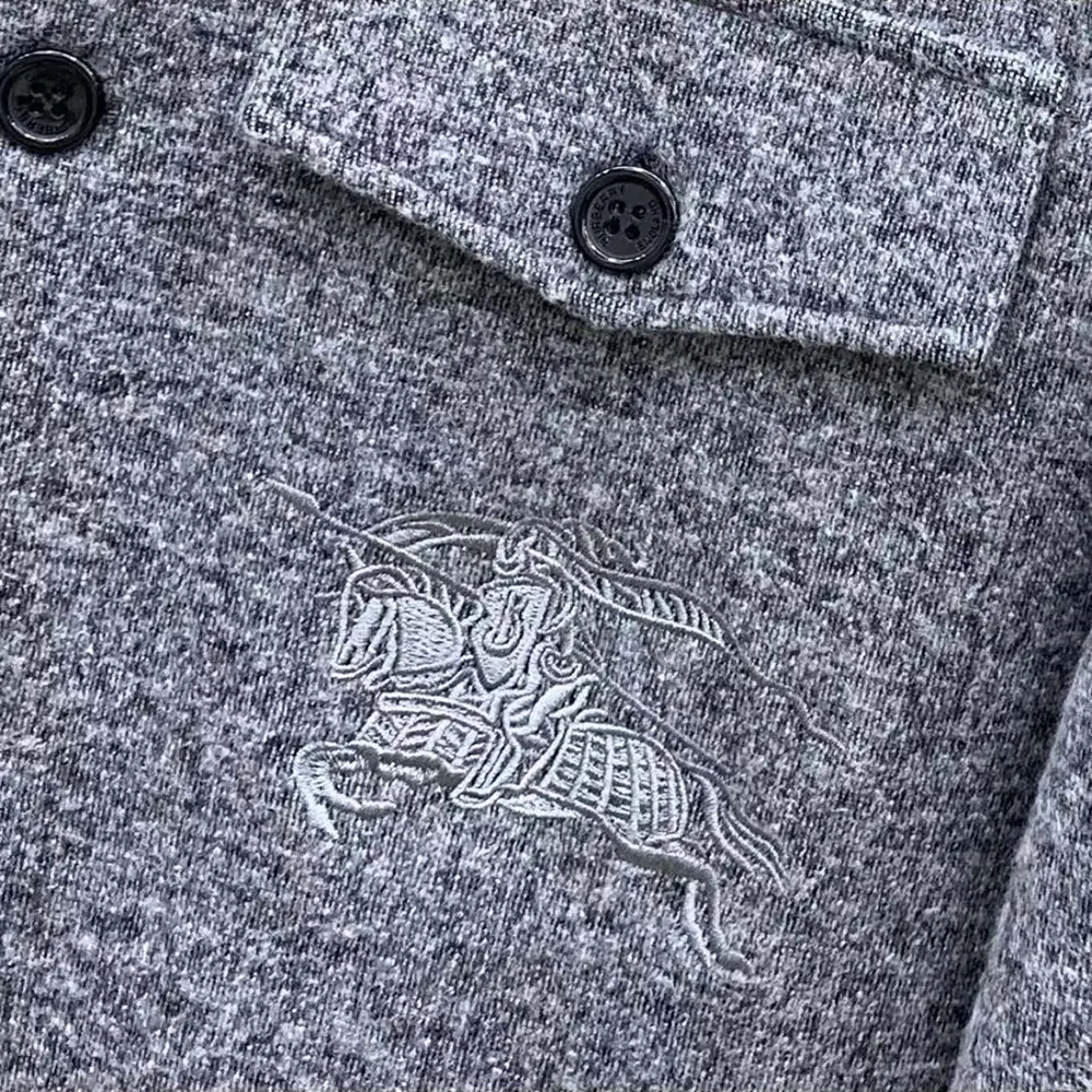 Burberry Men Overshirt Wool Blend with Coating - image 6