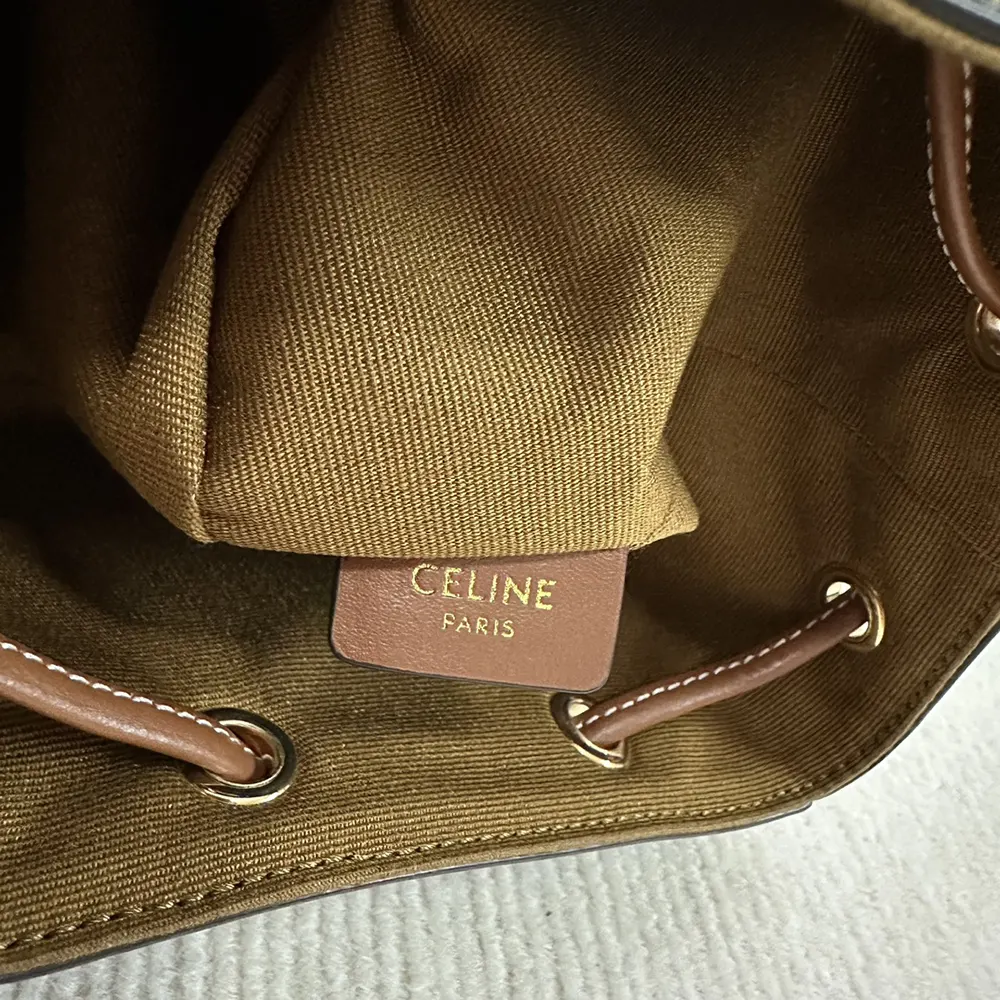 Celine Women Micro Sailor in Triomphe Canvas and Calfskin-Brown - image 9