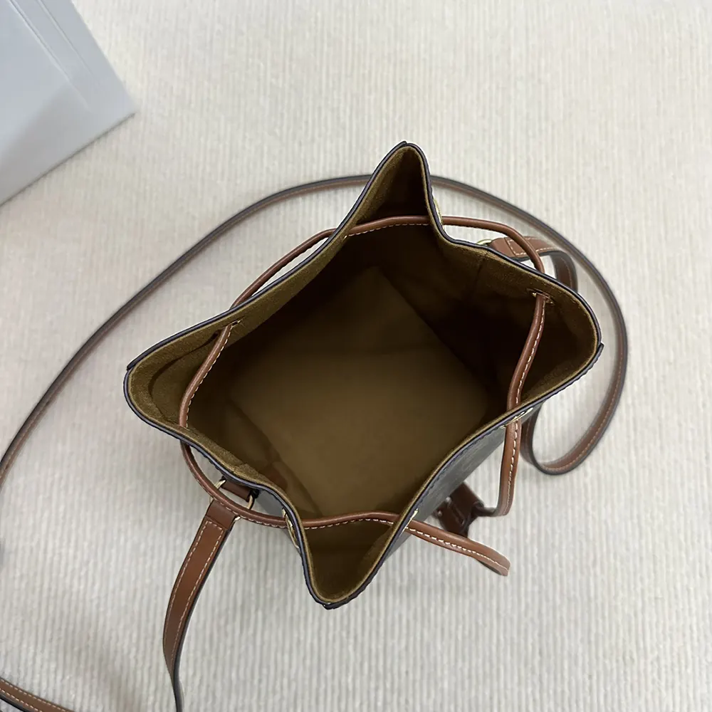 Celine Women Micro Sailor in Triomphe Canvas and Calfskin-Brown - image 6