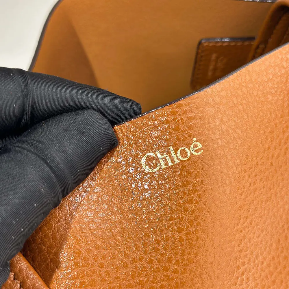 Chloe Women Chloé Spin Tote Bag in Grained Leather-Brown - image 8