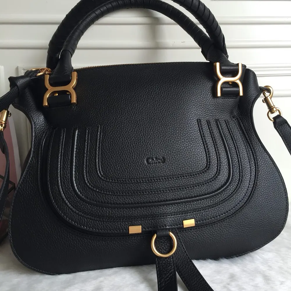 Chloe Women Marcie Bag in Grained Leather-Black - image 4