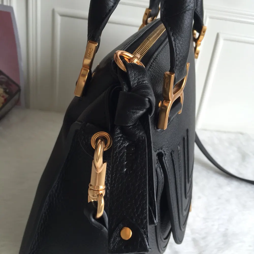 Chloe Women Marcie Bag in Grained Leather-Black - image 9