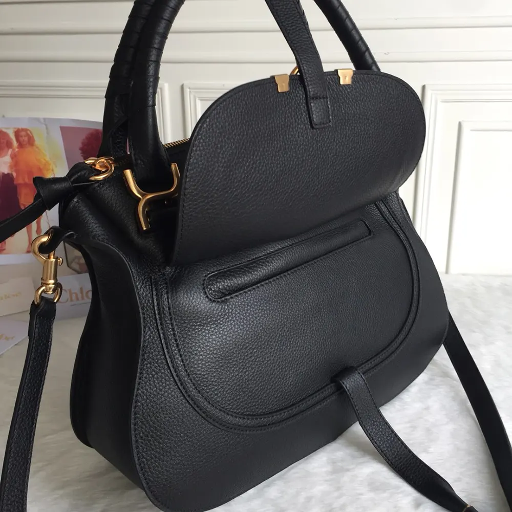 Chloe Women Marcie Bag in Grained Leather-Black - image 5