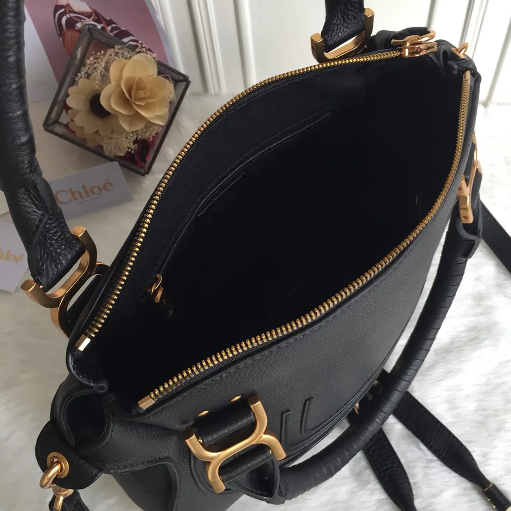 Chloe Women Marcie Bag in Grained Leather-Black - image 7