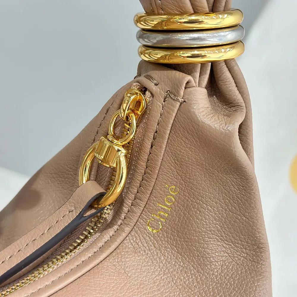 Chloe Women Small Bracelet Hobo Bag in Grained Leather-Pink - image 7
