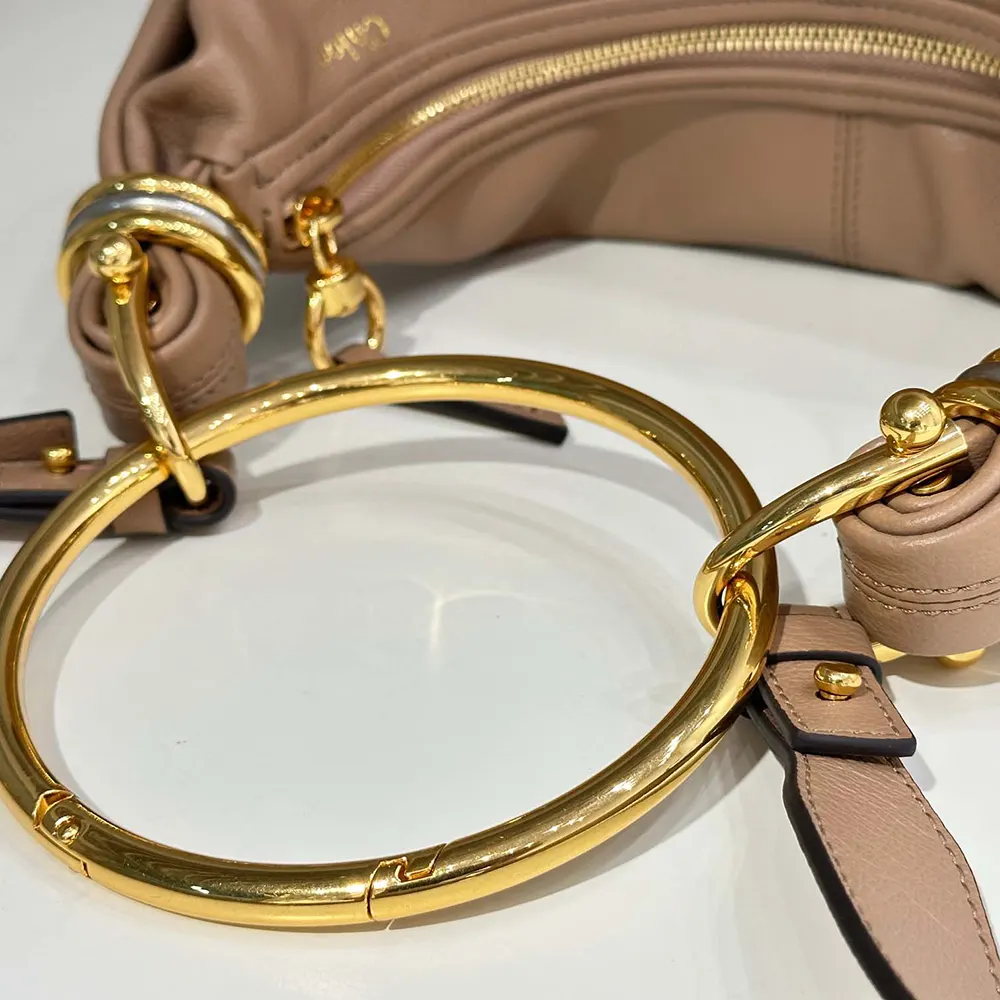 Chloe Women Small Bracelet Hobo Bag in Grained Leather-Pink - image 11