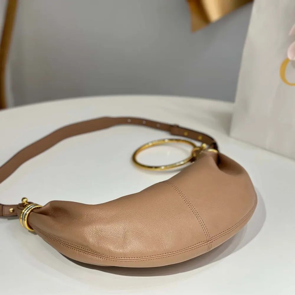 Chloe Women Small Bracelet Hobo Bag in Grained Leather-Pink - image 6
