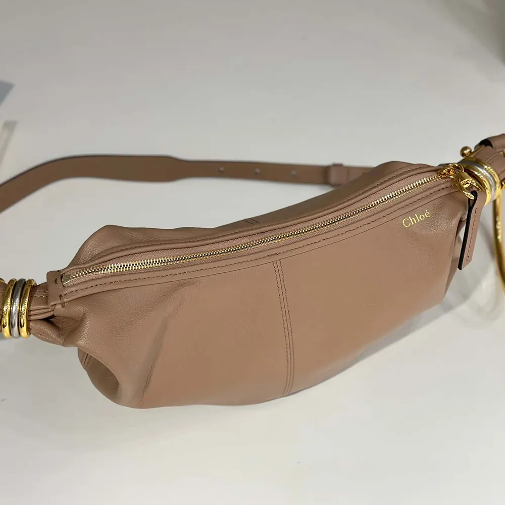 Chloe Women Small Bracelet Hobo Bag in Grained Leather-Pink - image 5