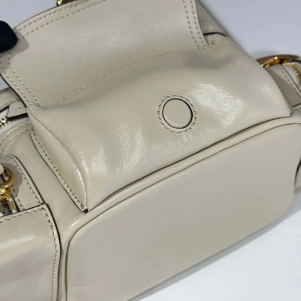 Chloe Women Small Camera Bag in Shiny Leather-Beige - image 9