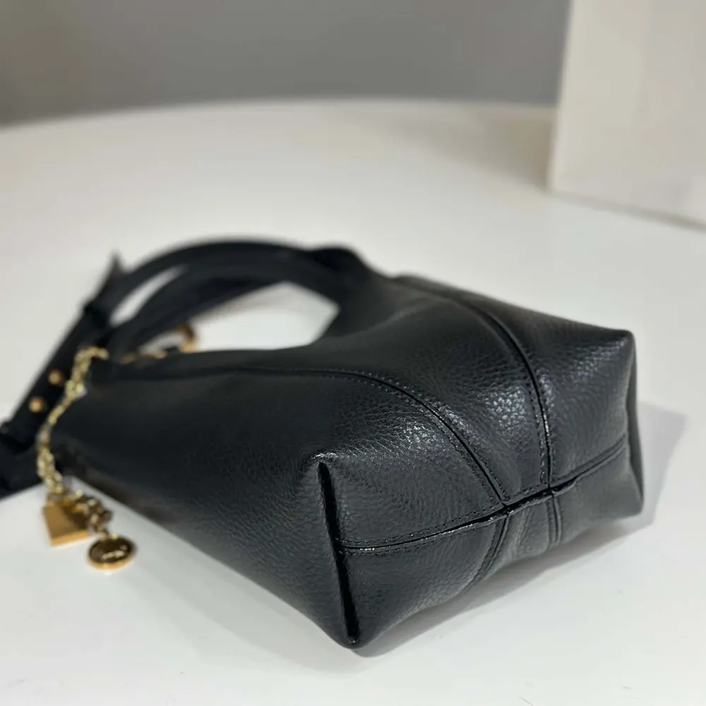 Chloe Women Small Chloé Spin Tote Bag in Grained Leather-Black - image 5