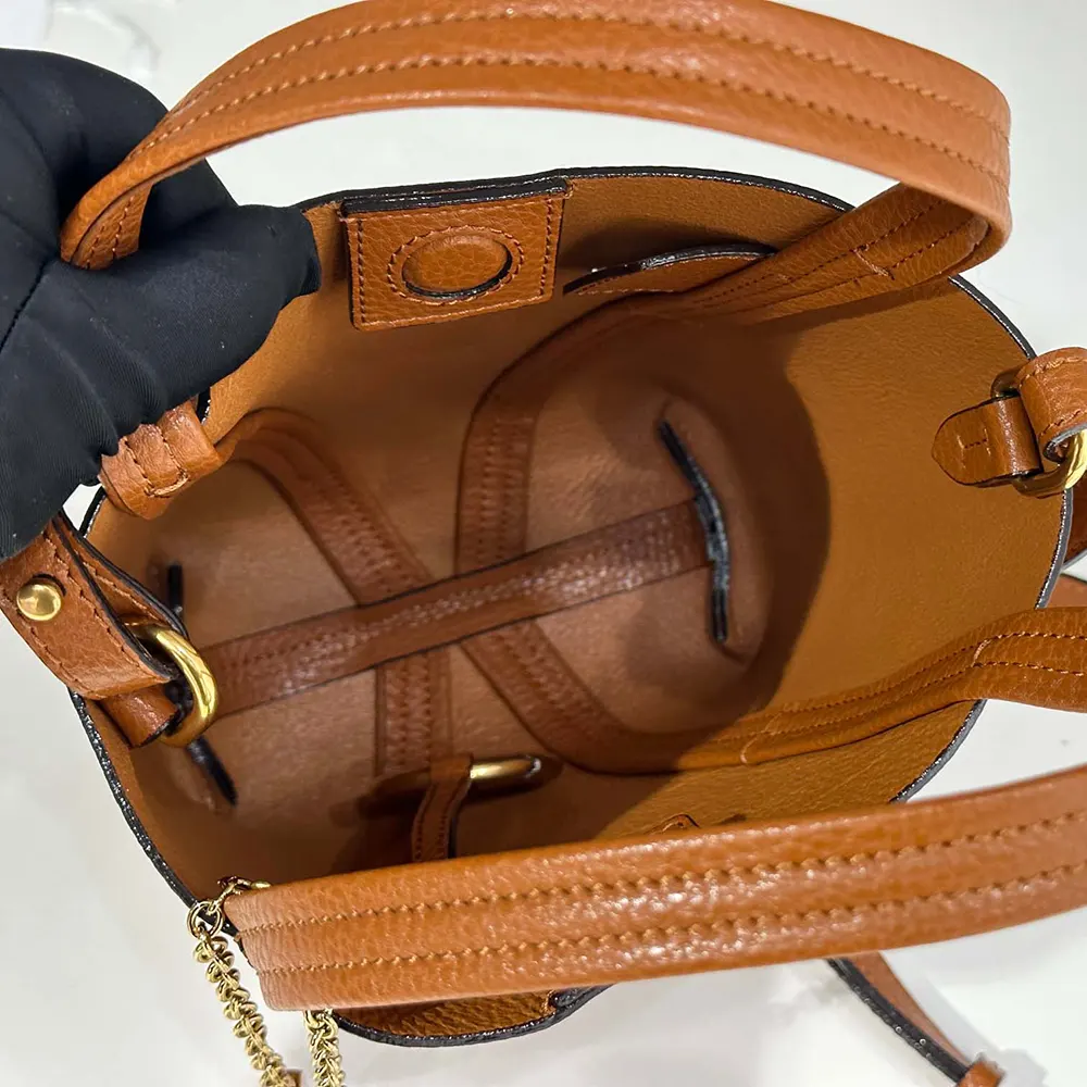 Chloe Women Small Chloé Spin Tote Bag in Grained Leather-Brown - image 10
