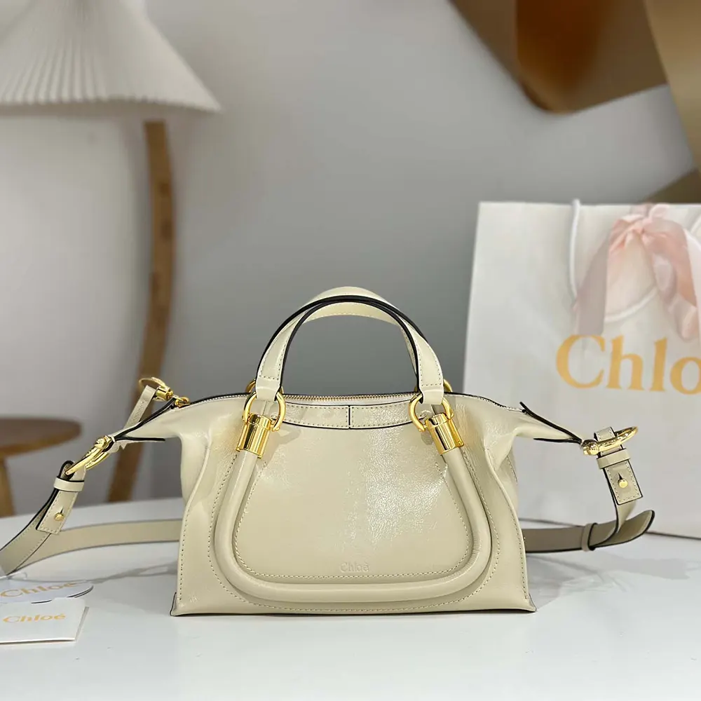 Close-up of gold-tone hardware on Chloe Women Small Paraty 24 Bag
