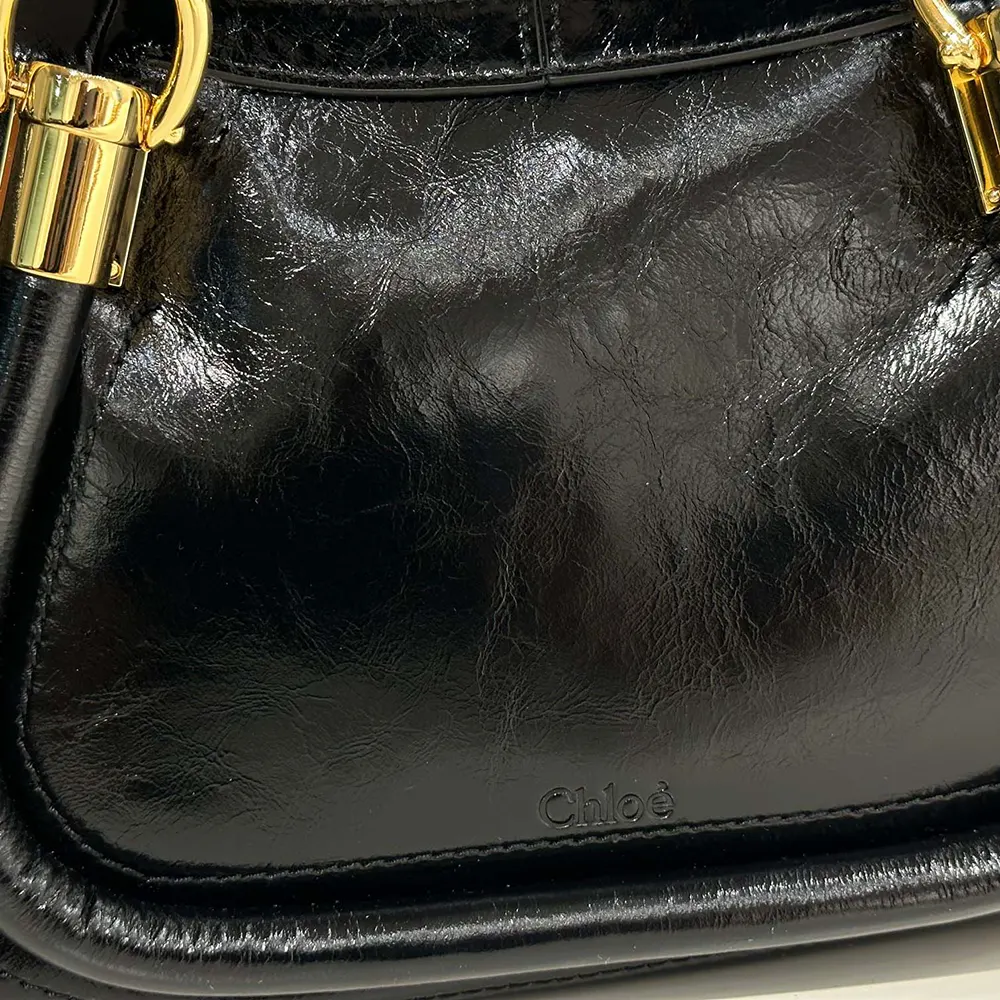 Chloe Women Small Paraty 24 Bag in Shiny Leather-Black - image 8