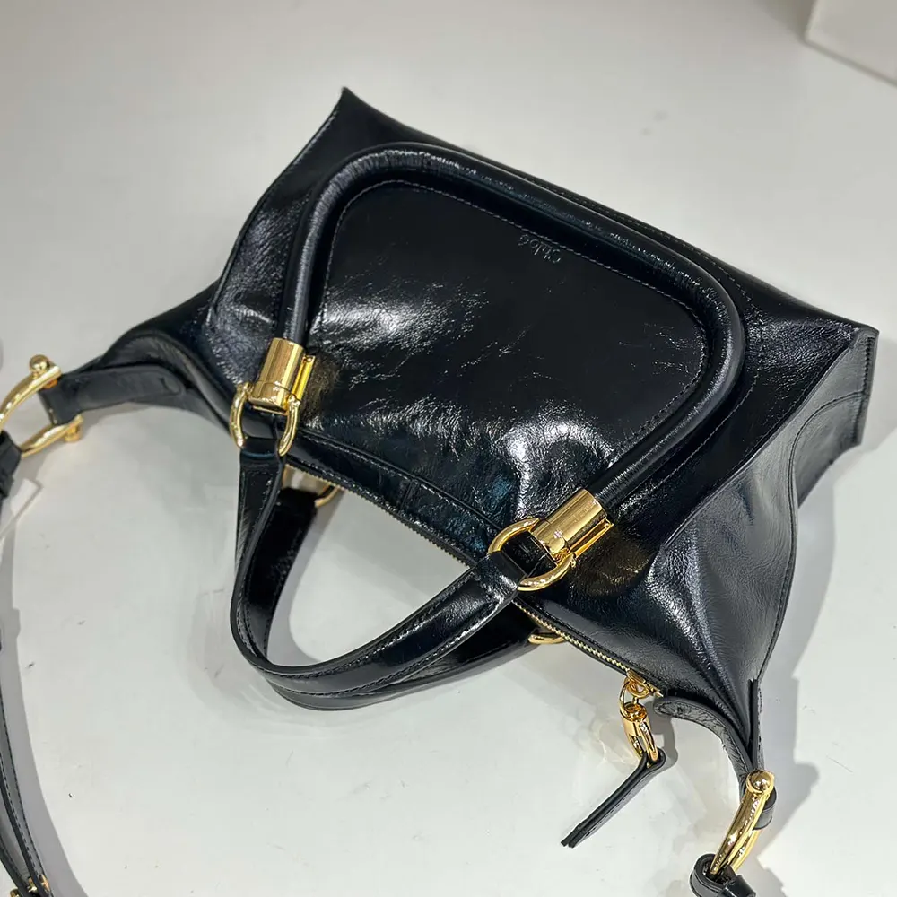 Chloe Women Small Paraty 24 Bag in Shiny Leather-Black - image 4