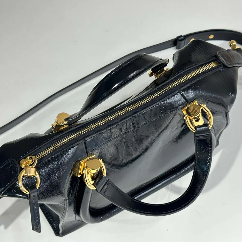 Chloe Women Small Paraty 24 Bag in Shiny Leather-Black - image 6