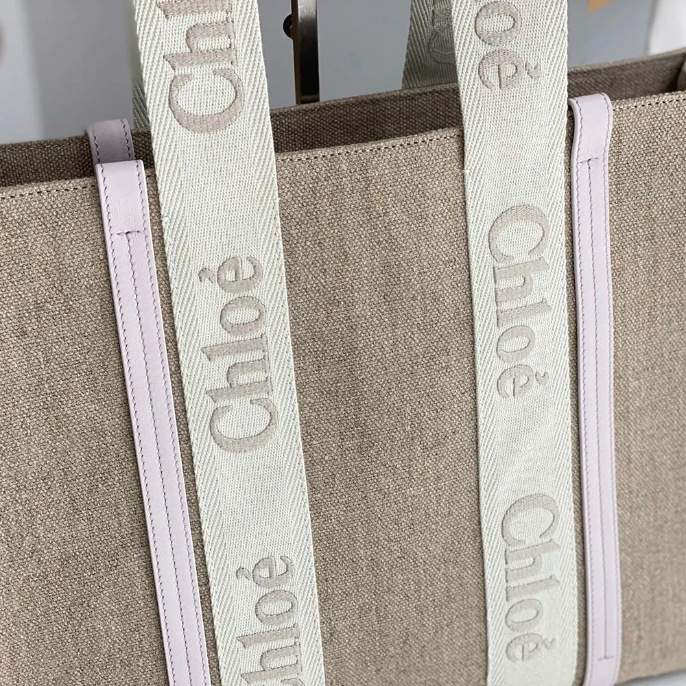 Chloe Women Woody Tote Bag in Linen-Pink - image 7