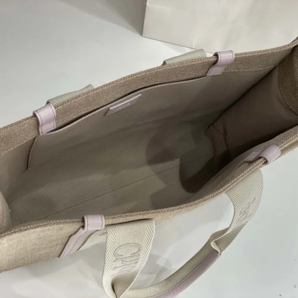 Chloe Women Woody Tote Bag in Linen-Pink - image 9