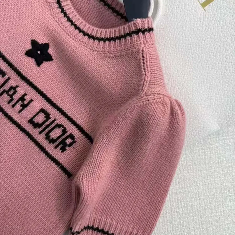 Dior Women Christian Dior Short-Sleeved Sweater Pink Cashmere and Wool Knit - image 6