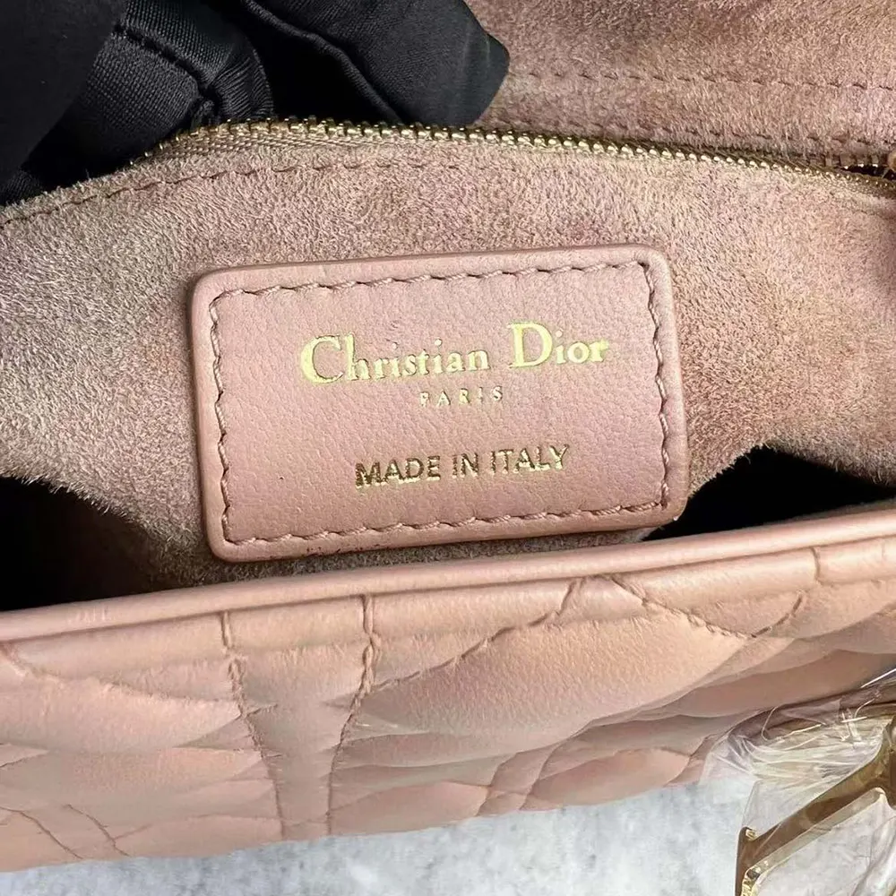 Dior Women Medium Lady Dior Bag Blush Cannage Lambskin - image 8