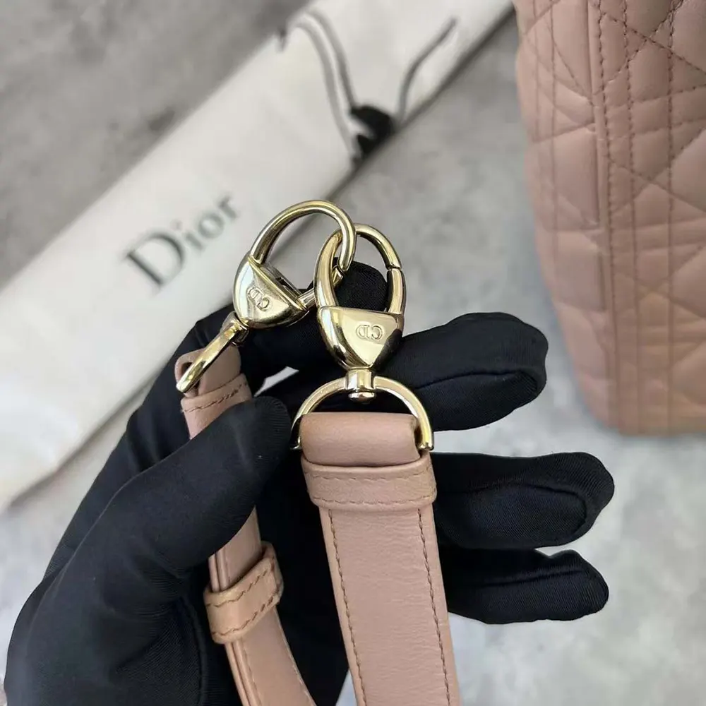 Dior Women Medium Lady Dior Bag Blush Cannage Lambskin - image 10