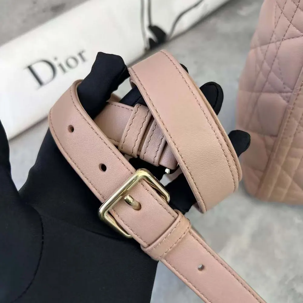 Dior Women Medium Lady Dior Bag Blush Cannage Lambskin - image 9