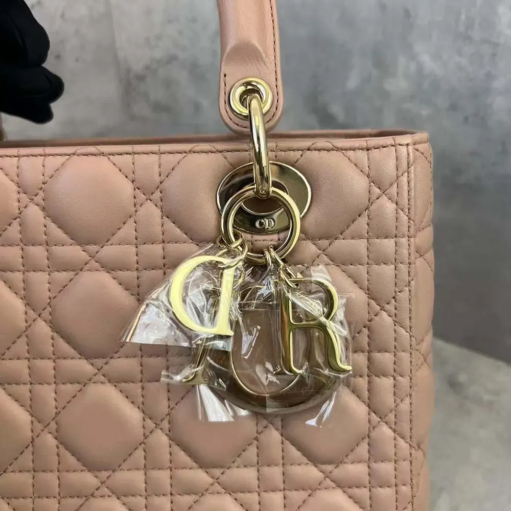 Dior Women Medium Lady Dior Bag Blush Cannage Lambskin - image 6