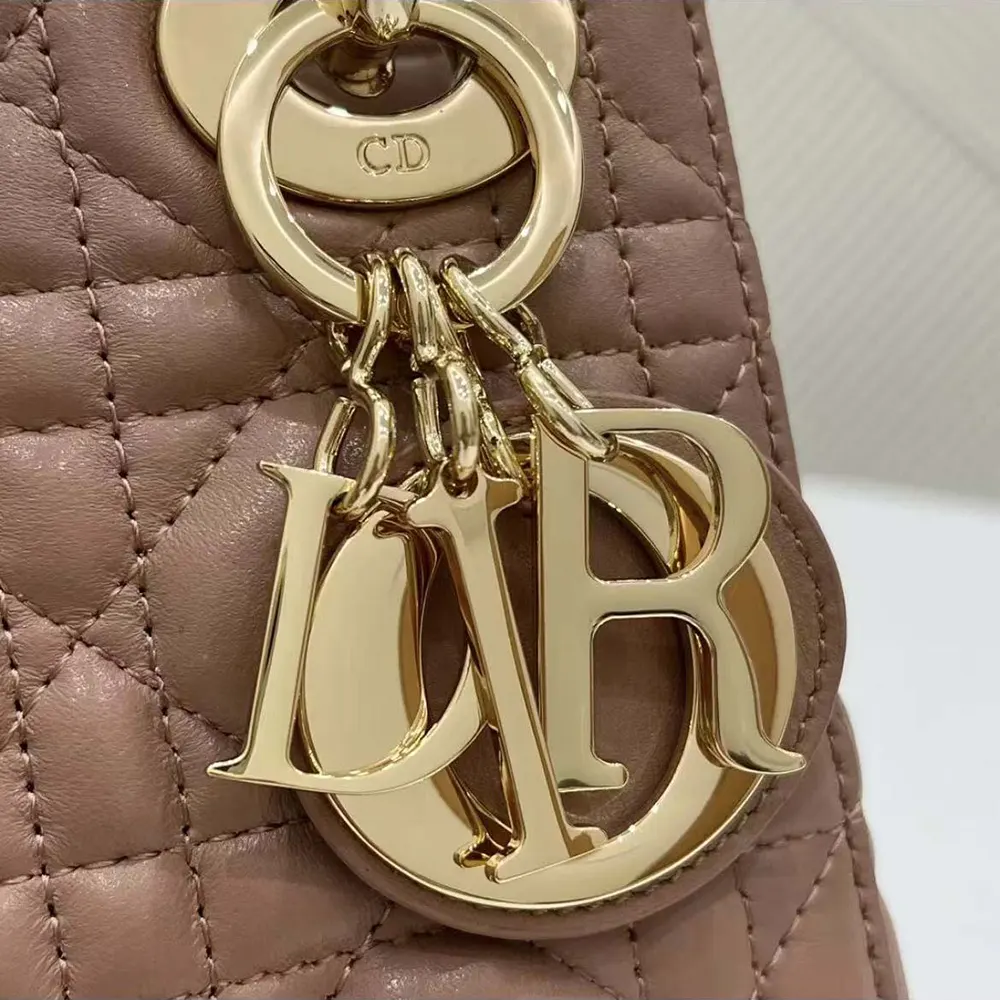 Dior Women Mini Lady Dior Bag Blush Cannage Lambskin - image 8