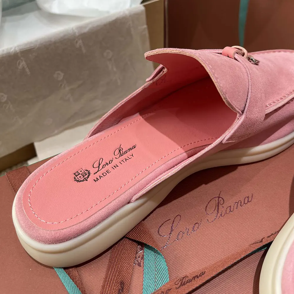 Loro Piana Unisex Babouche Charms Walk Loafers-Pink - image 10