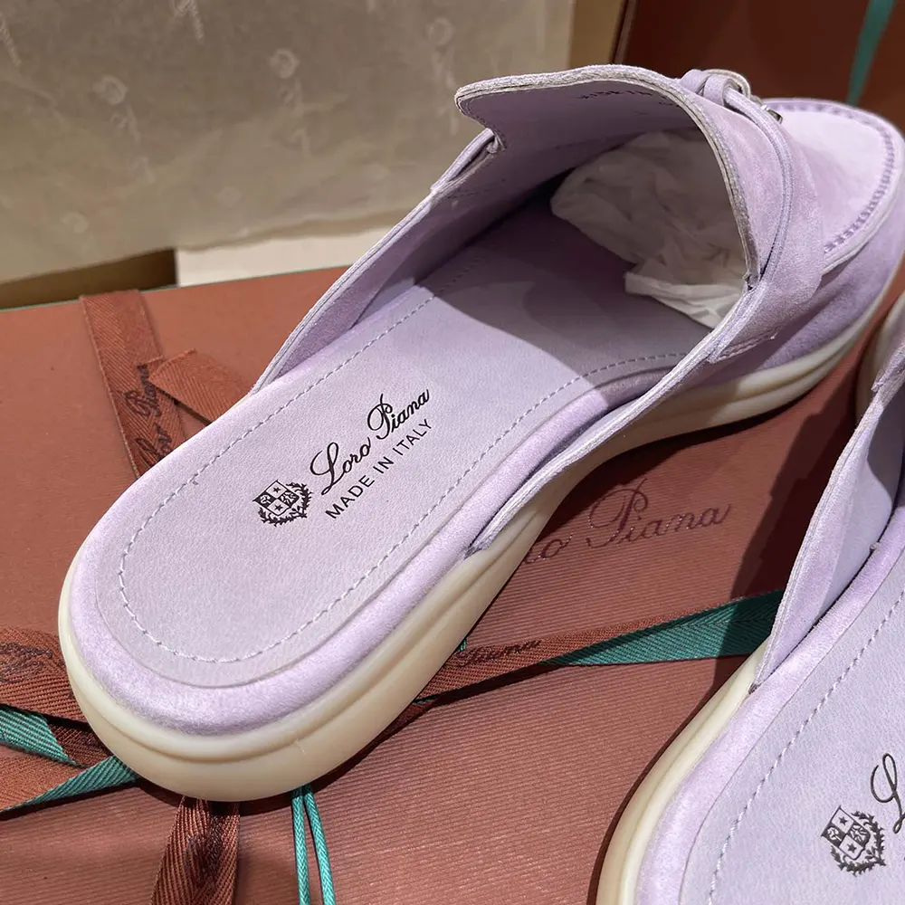 Loro Piana Unisex Babouche Charms Walk Loafers-Purple - image 10