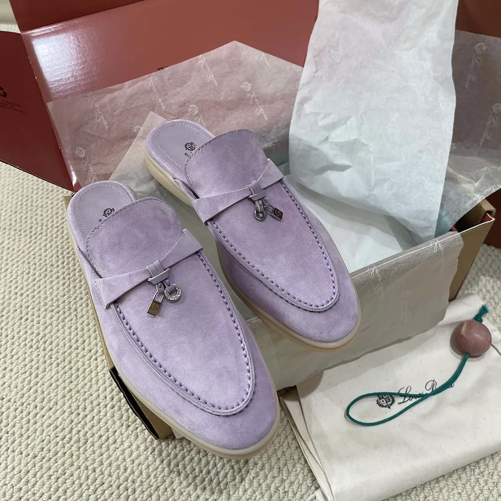 Loro Piana Unisex Babouche Charms Walk Loafers-Purple - image 6