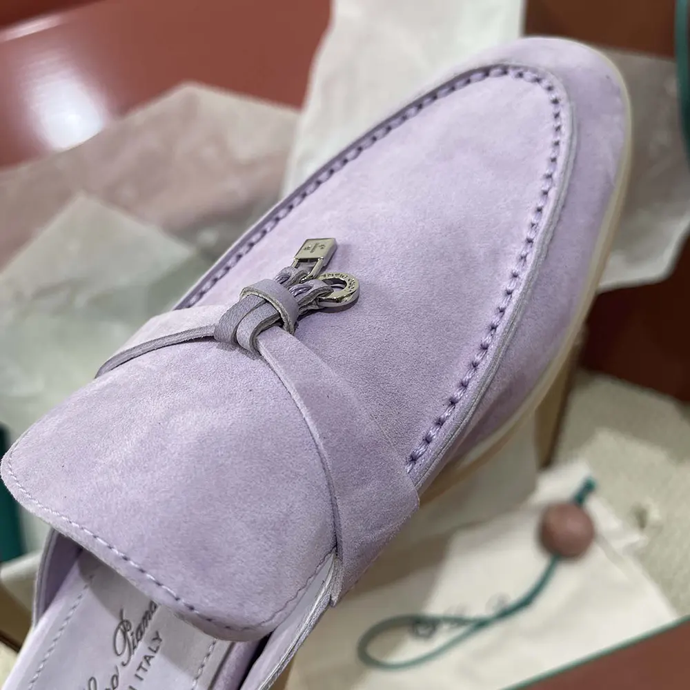 Loro Piana Unisex Babouche Charms Walk Loafers-Purple - image 9
