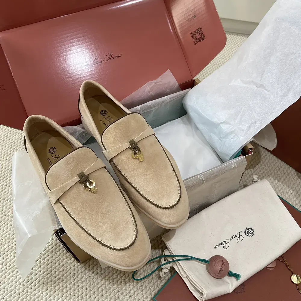 Loro Piana Unisex Summer Charms Walk Loafer-Beige - image 6