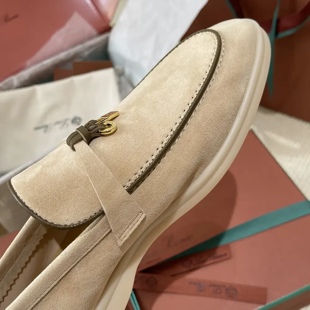 Loro Piana Unisex Summer Charms Walk Loafer-Beige - image 10