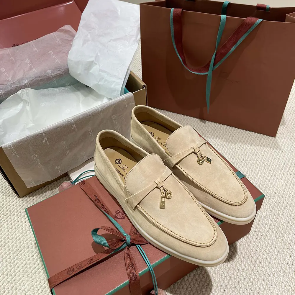 Loro Piana Unisex Summer Charms Walk Loafers-Natural - image 5
