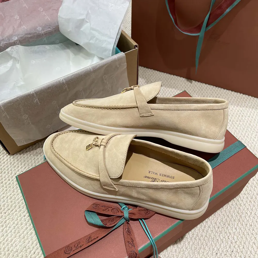 Loro Piana Unisex Summer Charms Walk Loafers-Natural - image 8