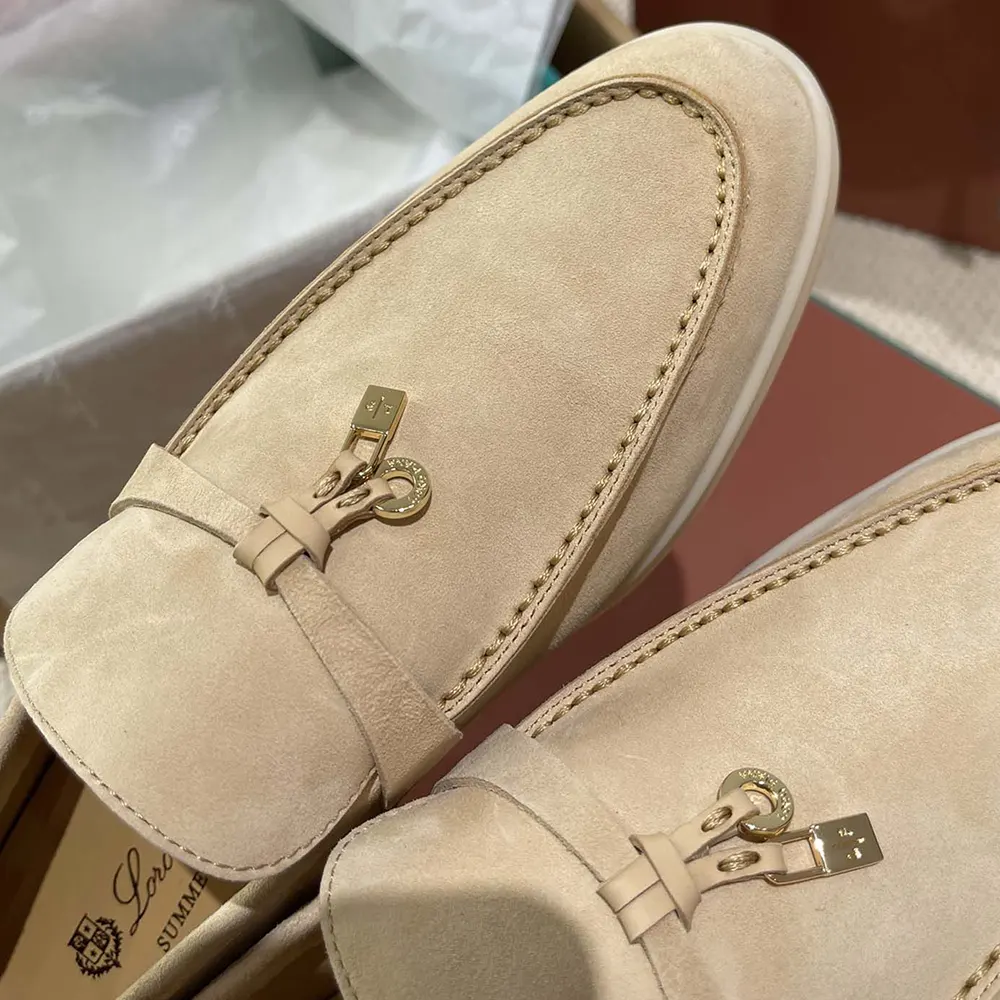 Loro Piana Unisex Summer Charms Walk Loafers-Natural - image 10