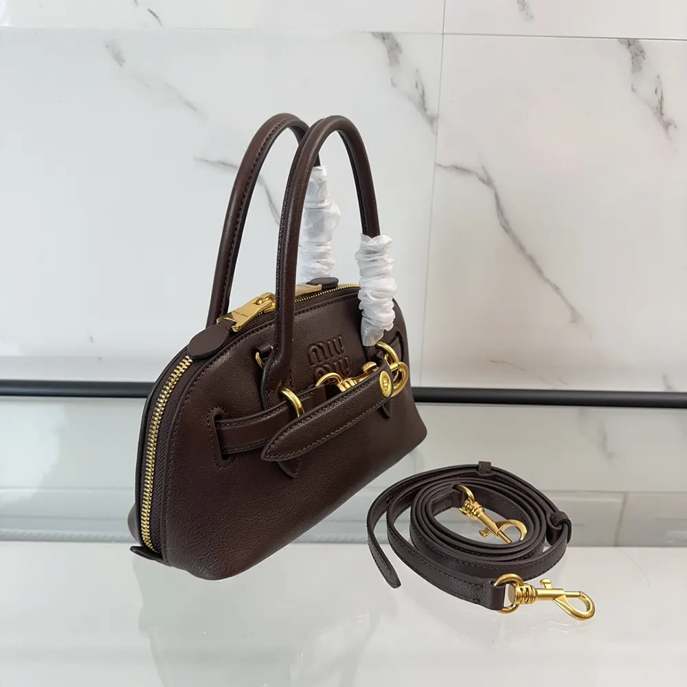Miu Miu Women Aventure Nappa Leather Top-handle Bag-Bordeaux - image 5