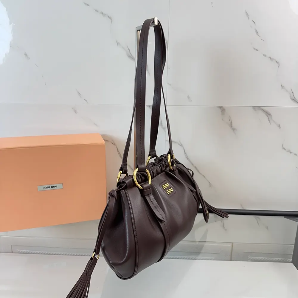 Miu Miu Women Joie Nappa Leather Bag-Bordeaux - image 4