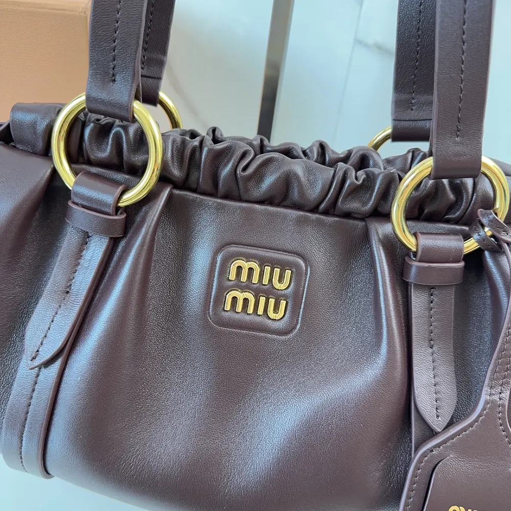 Miu Miu Women Joie Nappa Leather Bag-Bordeaux - image 6