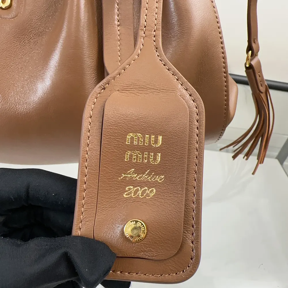 Miu Miu Women Joie Nappa Leather Bag-Brown - image 8