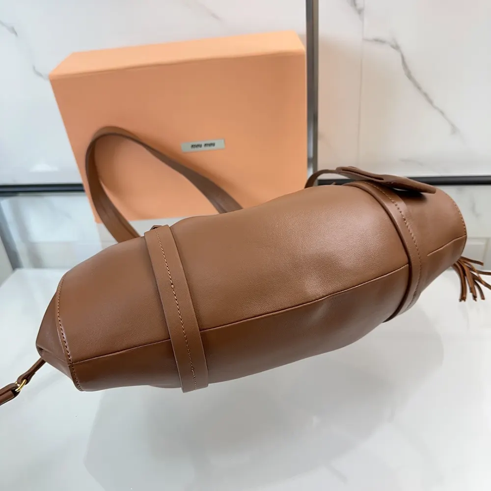 Miu Miu Women Joie Nappa Leather Bag-Brown - image 6