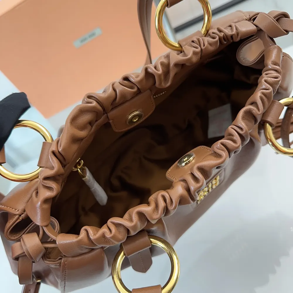 Miu Miu Women Joie Nappa Leather Bag-Brown - image 7