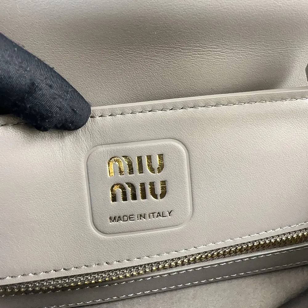 Miu Miu Women Leather Shoulder Bag-Grey - image 9