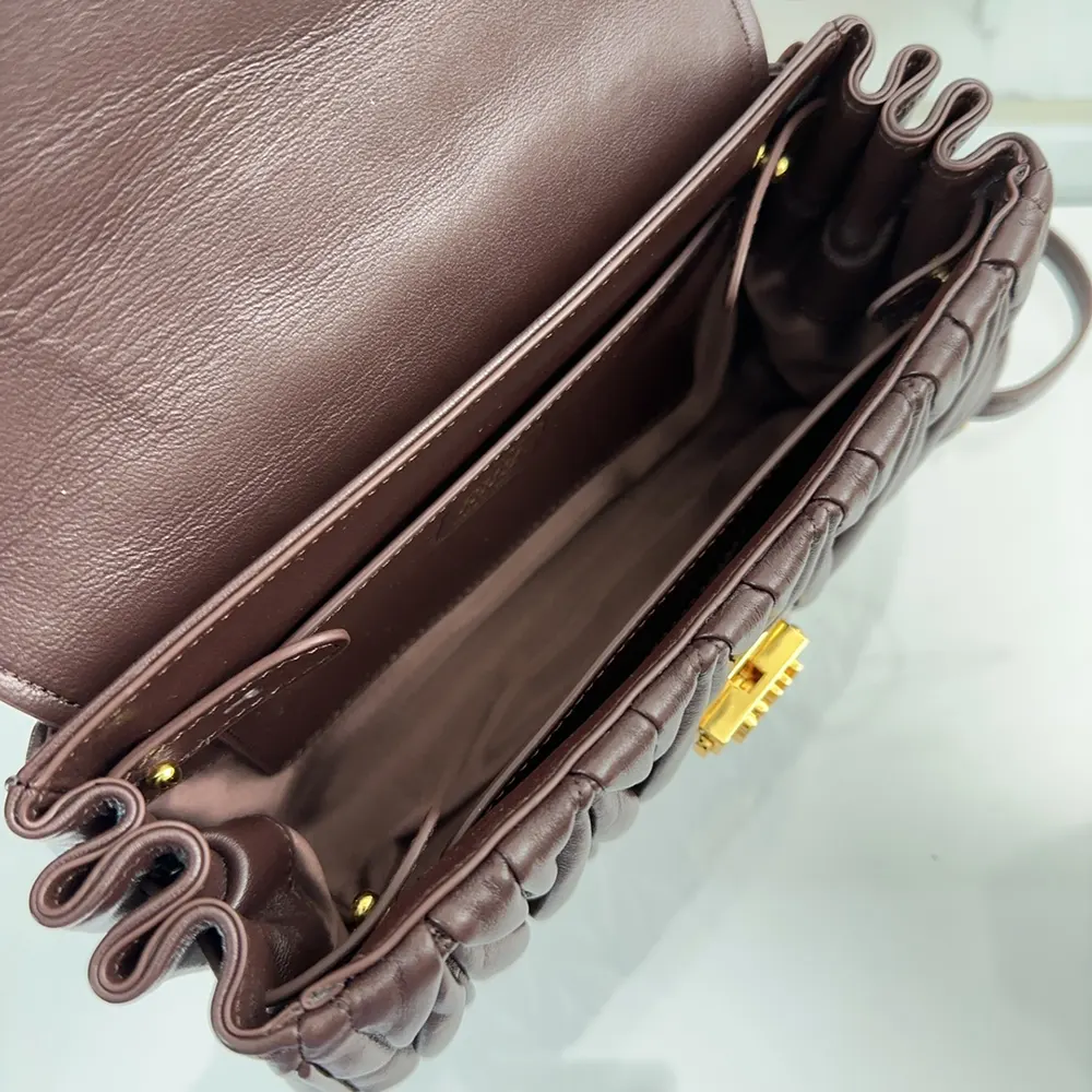Miu Miu Women Matelassé Nappa Leather Shoulder Bag-Bordeaux - image 9
