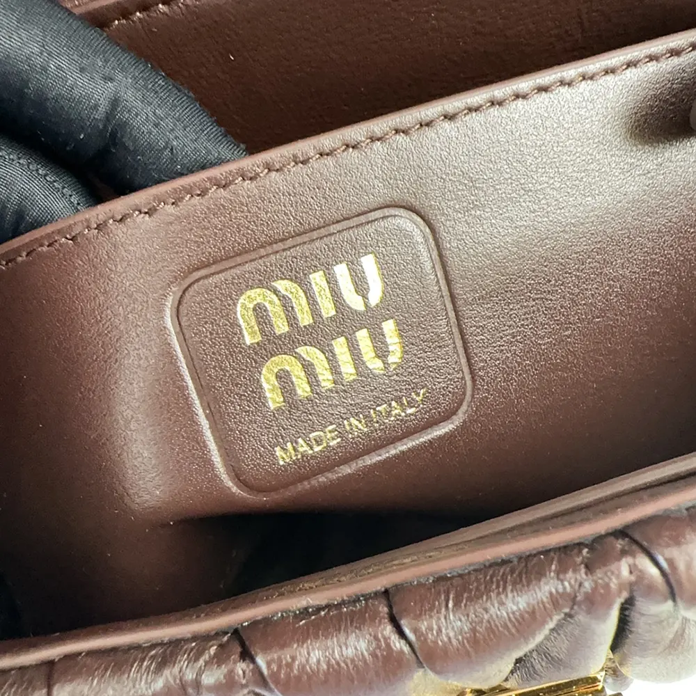 Miu Miu Women Matelassé Nappa Leather Shoulder Bag-Bordeaux - image 10